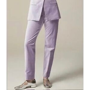NWT!! J. CREW Kate Slim Fit Pants Velvet Hazy Lilac Pastel Purple Velvety Size 4